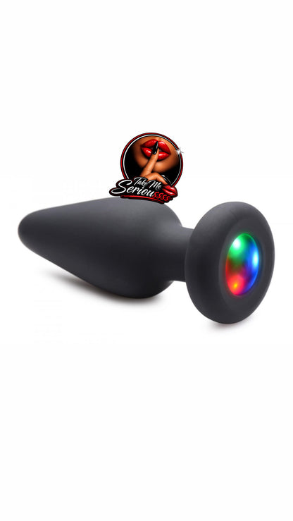 THREE PACK LIGHT UP ANAL BUTT PLUGS, BLACK